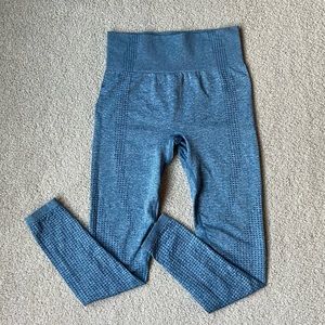 Blue Contour Seamless Athletic Leggings